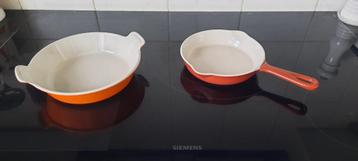 2 Poêles en Fonte Cousances de Le Creuset 16cm et 18cm TBE disponible aux enchères