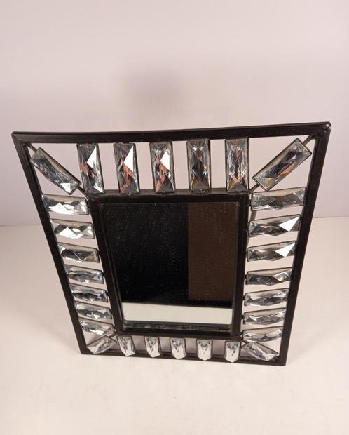 Miroir vintage en métal, Antiek en Kunst, Antiek | Spiegels, Minder dan 50 cm, Minder dan 100 cm, Rechthoekig, Ophalen of Verzenden
