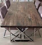 Eettafel met glazenplaat., Huis en Inrichting, Tafels | Eettafels, Ophalen