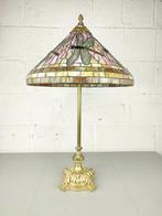 Zeer grote antieke Tiffany lamp op verguld bronzen voet, Ophalen, ., Zo goed als nieuw, .