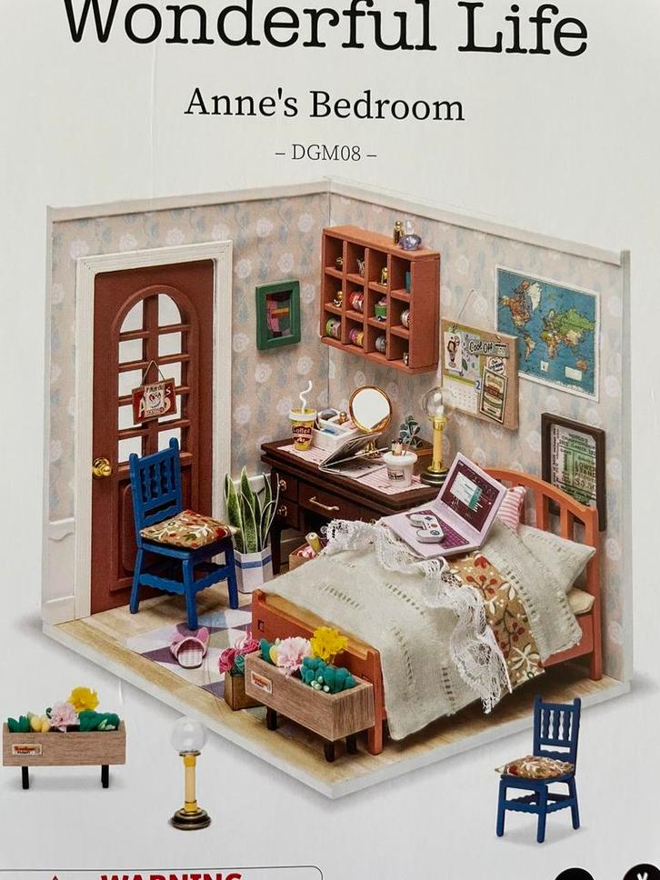Anne’s bedroom bouwdoos, Verzamelen, Poppenhuizen en Toebehoren, Zo goed als nieuw, Ophalen of Verzenden