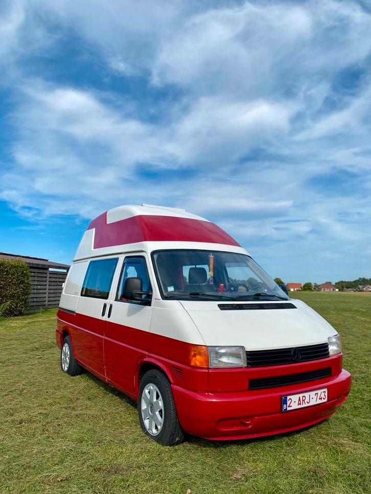 Volkswagen T4 camper, Caravans en Kamperen, Mobilhomes, Particulier, Volkswagen, Douche, Dakluik, Ophalen