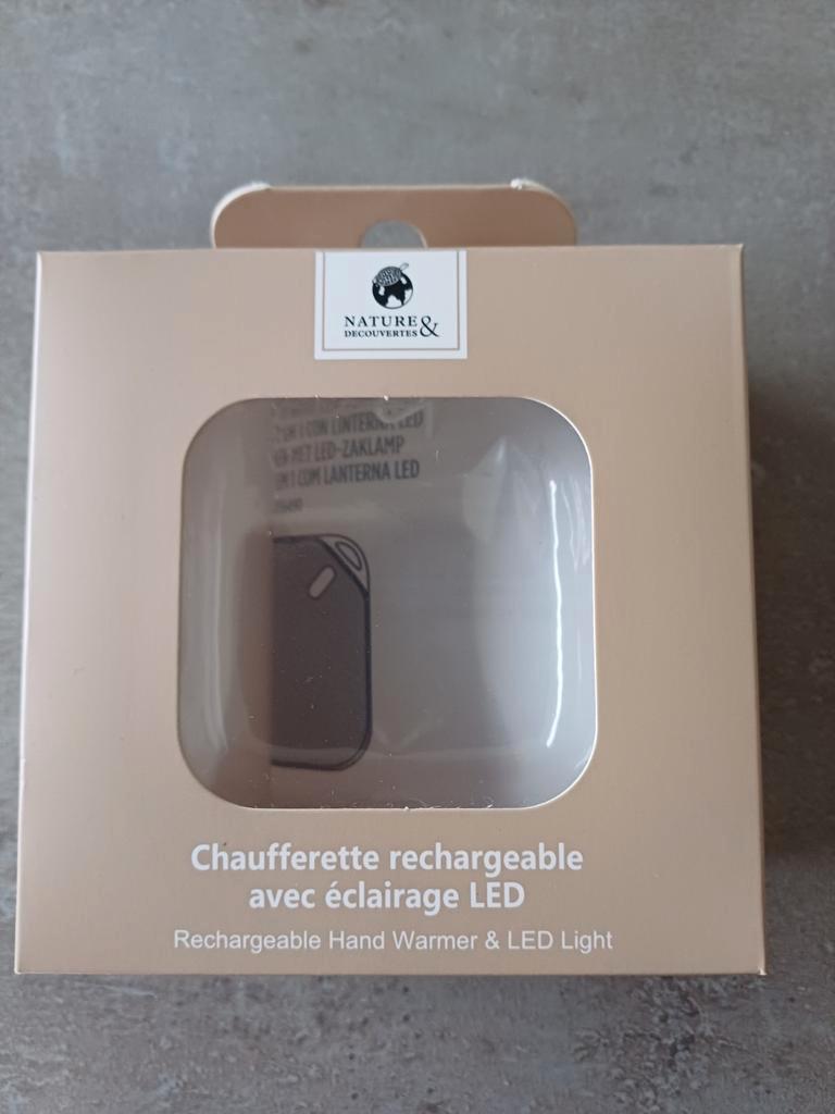 Chaufferette rechargeable grise Nature et Découvertes