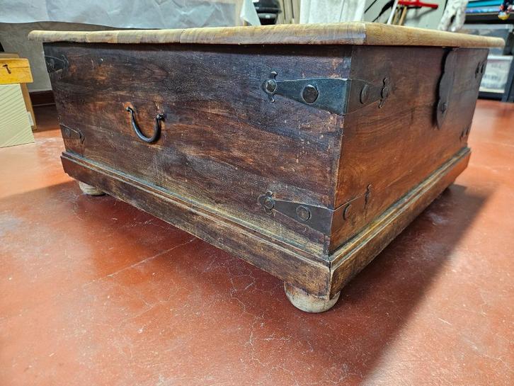 Salontafel: Tafelkist, Huis en Inrichting, Tafels | Salontafels, Gebruikt, Minder dan 50 cm, 50 tot 100 cm, 50 tot 100 cm, Vierkant