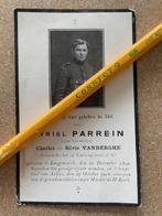 OORLOG14-18 Soldaat 14Linie Reg PARREIN Langemark +Aalter, Verzamelen, Ophalen of Verzenden, Bidprentje
