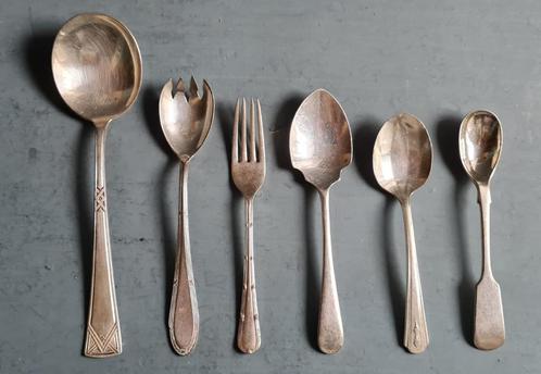 Verzilverde condimentlepeltjes England, Antiek en Kunst, Antiek | Bestek, Ophalen of Verzenden
