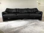Maralunga sofa (black leather-3seats), Huis en Inrichting, 100 tot 125 cm, Rechte bank, Design, Leer