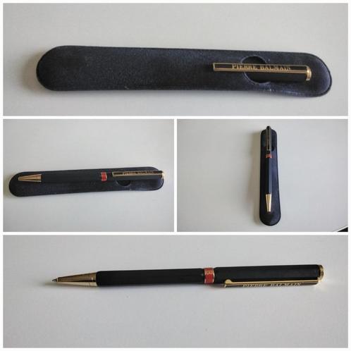 Vintage balpen met blauwe inkt - Pierre BALMAIN, Verzamelen, Pennenverzamelingen, Nieuw, Vulpen, Overige merken, Ophalen of Verzenden