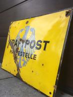 zwaar antiek emaille reclamebord  Duitse post, Verzamelen, Merken en Reclamevoorwerpen, Ophalen of Verzenden, Gebruikt, Reclamebord