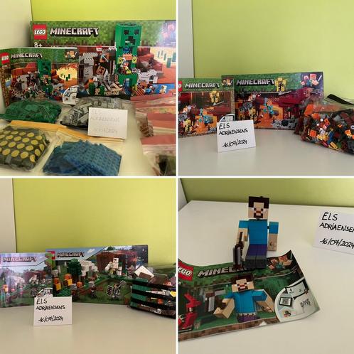 Lego Minecraft sets 21155 / 21154 / 21148 / 21164, Kinderen en Baby's, Speelgoed | Duplo en Lego, Zo goed als nieuw, Lego, Ophalen of Verzenden