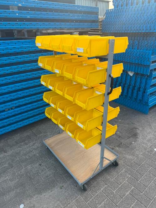 3x mobiele bakkenwagen grijpvoorraad magazijn/ werkplaats, Doe-het-zelf en Bouw, Gereedschapskisten, Ophalen