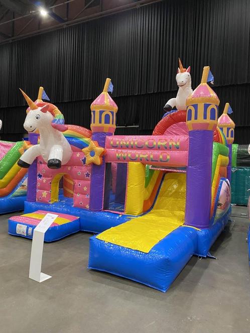 Springkasteel Multiplay Unicorn Te Huur, Hobby en Vrije tijd, Feestartikelen | Verhuur, Nieuw, Ophalen