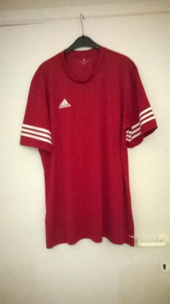 adidas heren t-shirt maat 2 xl climalite  nieuwstaat, Kleding | Heren, T-shirts, Zo goed als nieuw, Overige maten, Rood, Ophalen of Verzenden