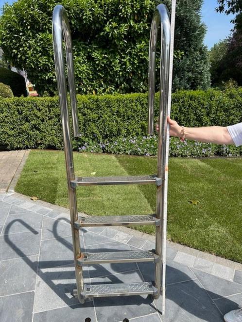 INOX Ladder voor zwembad, Tuin en Terras, Zwembad-toebehoren, Zo goed als nieuw, Ladder, Ophalen