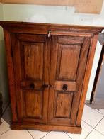 Authentieke massief houten boerenkast – landelijk karakter, Huis en Inrichting, Ophalen, Gebruikt, 50 tot 100 cm, Met slot
