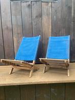 Vissersstoel/ strandstoel, Tuin en Terras, Ophalen, Gebruikt, Hout, Inklapbaar