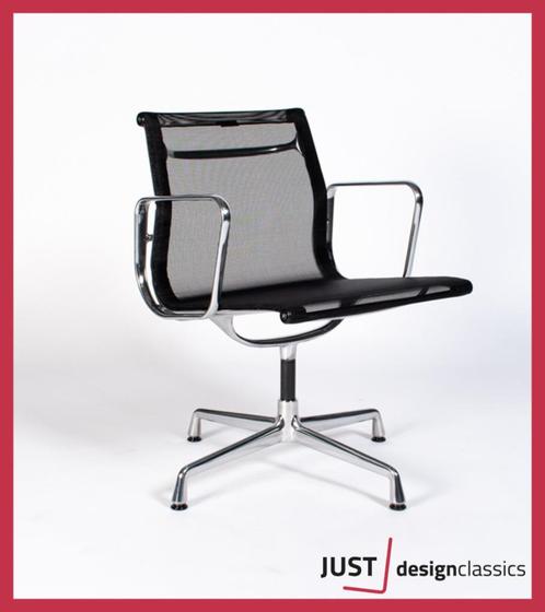 Vitra Eames ea108 Zwart Netweave Gepolijst voorraad 2, Huis en Inrichting, Stoelen, Zo goed als nieuw, Vijf, Zes of meer stoelen