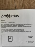 Proximus aankoopbonnen, Tickets en Kaartjes, Kortingen en Cadeaubonnen, Overige soorten, Warenhuis- of Winkelbon