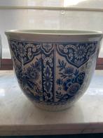 Delfts blauwe bloempot, Tuin en Terras, Bloempotten, Ophalen, Zo goed als nieuw