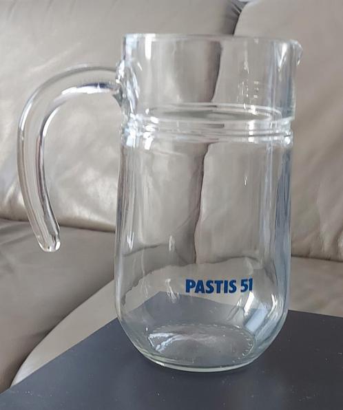 Pastis 51 glazen kan, Huis en Inrichting, Keuken | Servies, Zo goed als nieuw, Kom(men), Glas, Ophalen