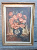 Huile sur toile fleur signe Émile lammers, Antiquités & Art, Art | Peinture | Classique, Enlèvement ou Envoi