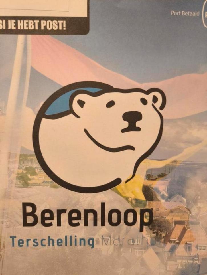 Startbewijs voor Berenloop 2025 halve marathon Terschelling, Sport en Fitness, Loopsport en Atletiek, Zo goed als nieuw, Ophalen of Verzenden