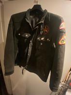 Zwarte vintage 80er jaren lederen yamaha jas maat m - badge, Vêtements | Hommes, Vestes | Été, Enlèvement ou Envoi, Comme neuf