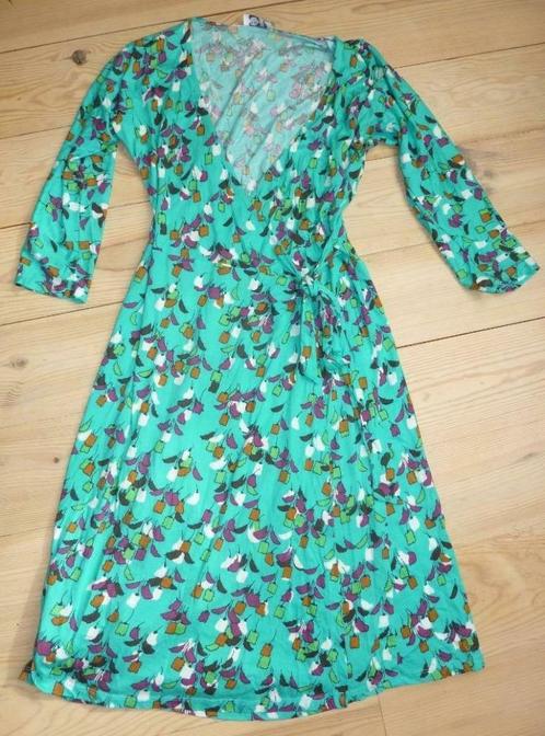 Robe portefeuille bleu turquoise Wow To Go S, Kleding | Dames, Jurken, Zo goed als nieuw, Maat 36 (S), Blauw, Ophalen of Verzenden
