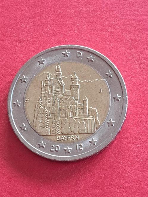 2012 Duitsland 2 euro Bayern J Hamburg, Postzegels en Munten, Munten | Europa | Euromunten, Losse munt, 2 euro, Duitsland, Verzenden