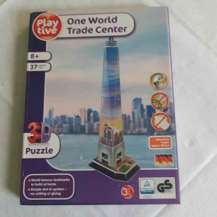 3D PUZZLE : ONE WORLD TRADE CENTER. N.Y. NIEUW en SEALED., Hobby en Vrije tijd, Denksport en Puzzels, Nieuw, Rubik's of 3D-puzzel