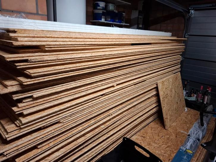 100 OSB platen 228 x 60 x 1,8, Doe-het-zelf en Bouw, Hout en Planken, Zo goed als nieuw, Ophalen of Verzenden