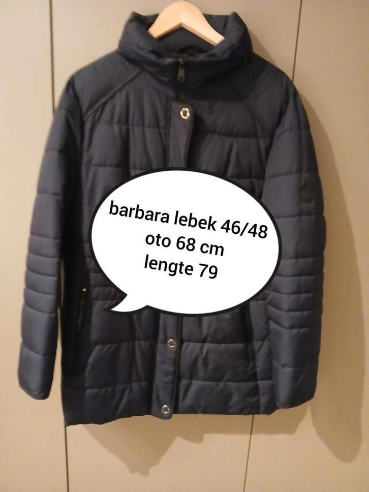Donsjas barbara lebek 46/48, Kleding | Dames, Jassen | Winter, Zo goed als nieuw, Maat 46/48 (XL) of groter, Blauw, Ophalen of Verzenden