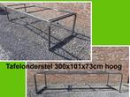 tuintafel - NIEUW tafelonderstel 300x101x73 cm H - eettafel, Ophalen, Nieuw, Rechthoekig, Metaal