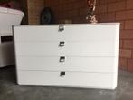 Commode wit met 4 schuiven + 2 nachtkastjes wit, Huis en Inrichting, Ophalen, Minder dan 50 cm, 3 of 4 laden, Minder dan 100 cm