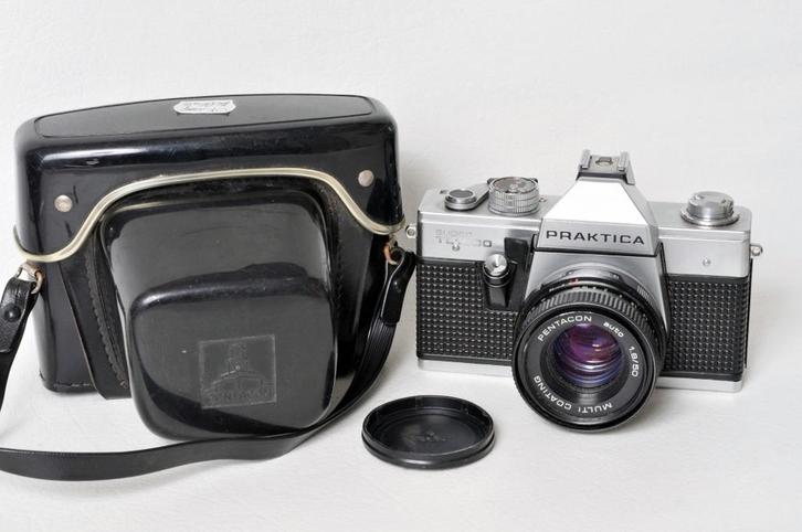 Praktica Super TL 1000 + Pentacon 50mm 1.8 objectief, Audio, Tv en Foto, Fotocamera's Analoog, Gebruikt, Spiegelreflex, Ophalen of Verzenden