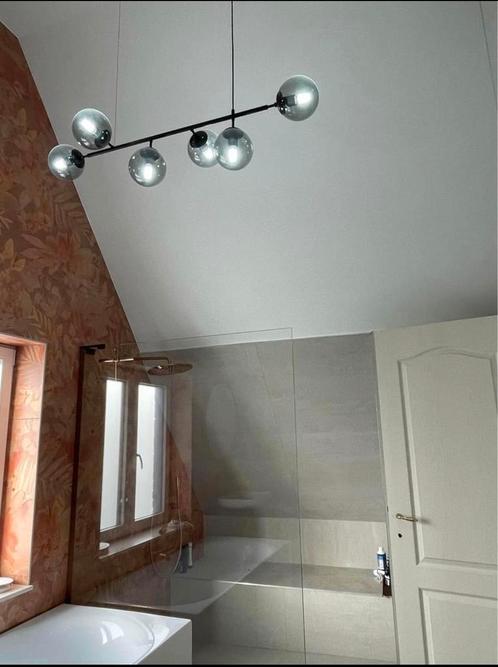 Lampe LED en verre gris au design nordique ️, Maison & Meubles, Lampes | Suspensions, Neuf, Verre