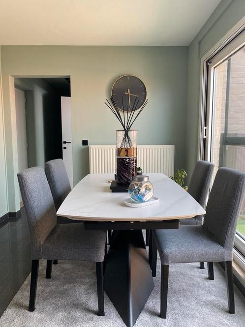 Eettafel Marmer look, Huis en Inrichting, Tafels | Eettafels, Nieuw, 50 tot 100 cm, 150 tot 200 cm, Vijf personen of meer, Rechthoekig