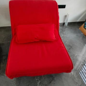 Lit convertible, Enlèvement, Utilisé, Une personne, Rouge