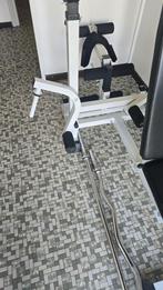 Fitness Set bank halterstangen + gewichten, Sport en Fitness, Ophalen, Overige materialen, Benen, Gebruikt