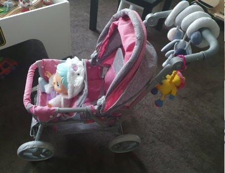 Poussettes pour deux poupée (1 incluse), Enfants & Bébés, Poussettes & Combinaisons, Comme neuf, Poussette, Autres marques, Voiture duo