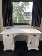 Charmant wit landelijk eiken bureau, Ophalen, Gebruikt, Bureau