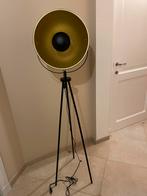 Driepoot vloerlamp zwart met goud, Ophalen, Zo goed als nieuw, Metaal