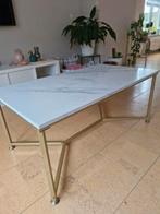 Tafel met Marmer, met goude poten, Huis en Inrichting, Tafels | Salontafels, Ophalen, Gebruikt
