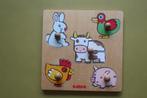 puzzle bois pour bébé, animaux (djeco), Ophalen, Gebruikt, Van hout, Minder dan 10 stukjes
