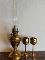 Antieken Petroleumlamp met kaarsenhouders, Antiek en Kunst, Ophalen