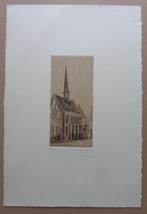 WILLY DE COCK / KAPEL ST. BARBARA WETTEREN / ETS / 50x34cm, Antiek en Kunst, Kunst | Litho's en Zeefdrukken, Ophalen of Verzenden