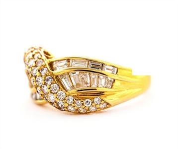 18k gouden diamanten ring voor dames beschikbaar voor biedingen