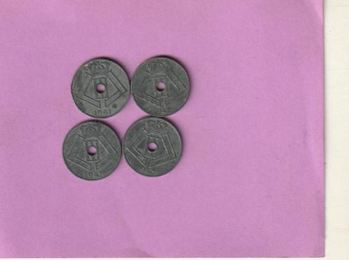 lot van 4 munten van 5 centiem van Leopold III in het zink ,, Postzegels en Munten, Munten | België, Losse munt, Overig, Verzenden