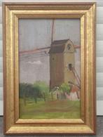 huile sur panneau monograme gustave de smet, Antiek en Kunst, Kunst | Schilderijen | Klassiek, Ophalen of Verzenden