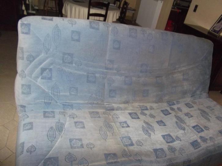Slaapbank: sofa 1m90 + bed 1m90 op 1m120, Huis en Inrichting, Slaapkamer | Slaapbanken, Zo goed als nieuw, 120 cm, 200 cm, Tweepersoons